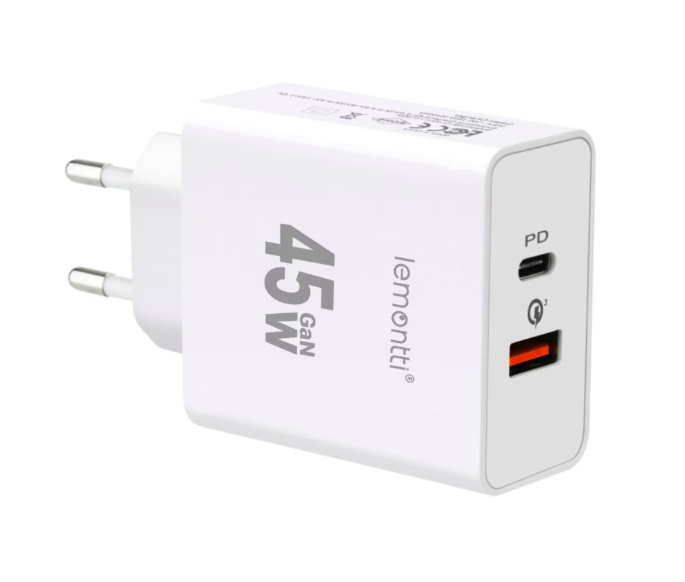 Lemontti Incarcator Retea GaN Fast Charge 45W 1 x PD