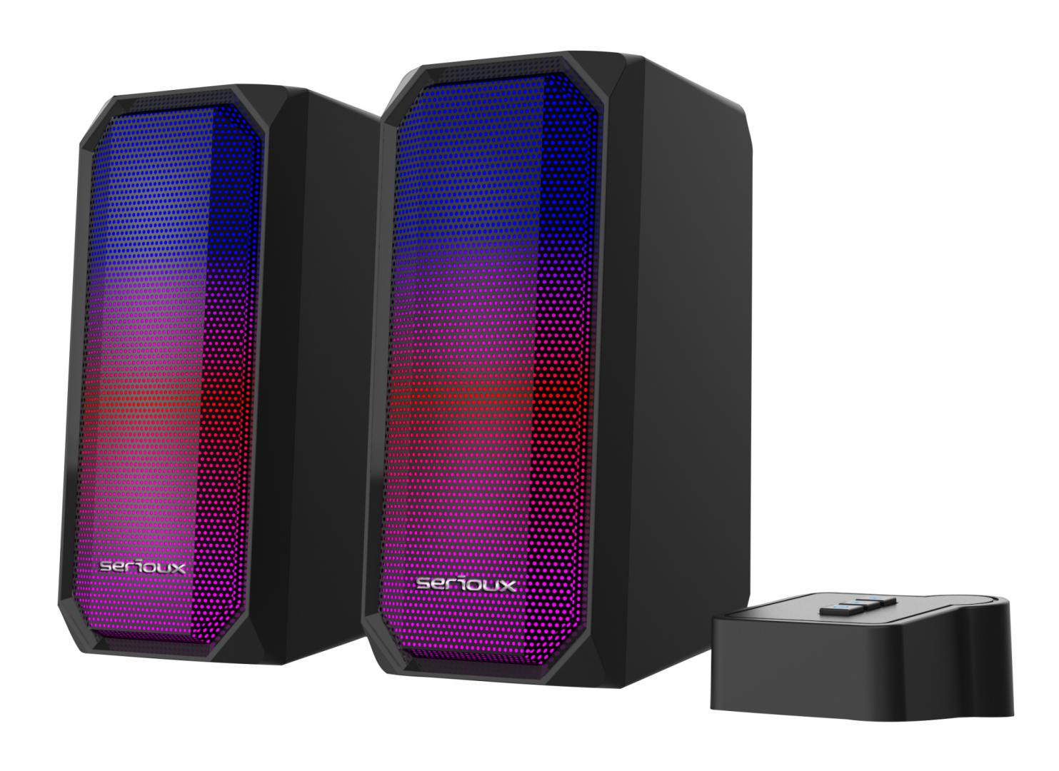 Boxe gaming 2.0 Serioux Kyro RGB, Functie Dual Mode Bluetooth,