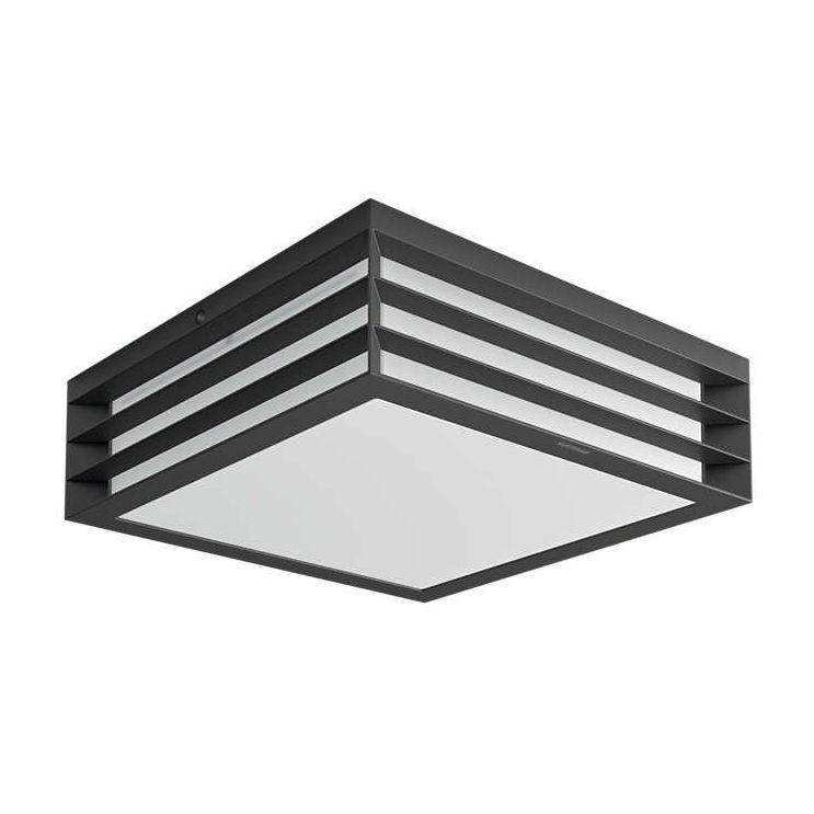 Plafoniera pentru exterior Philips Moonshine, 2xE27, max 2x14W, IP44 ,260x260x81mm,