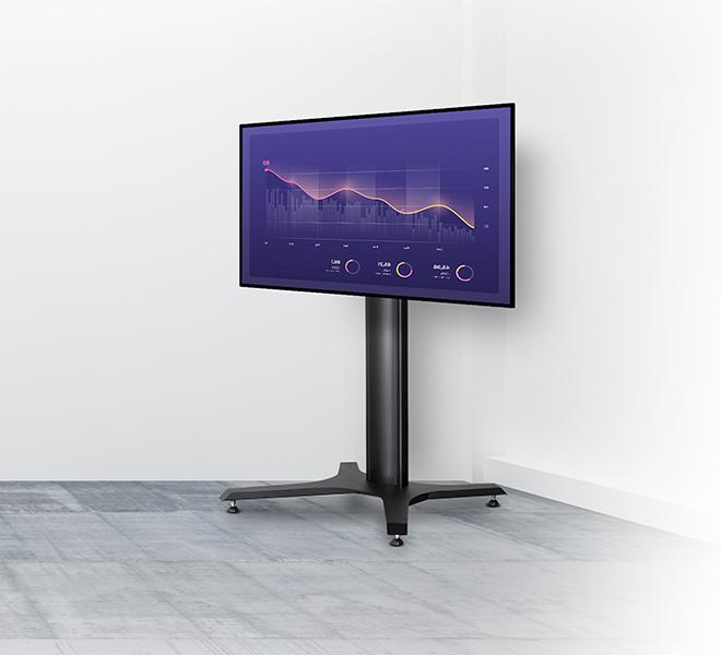 Stand mobil B-Tech 39-75" 70kg 1.4m, negru - imagine 5