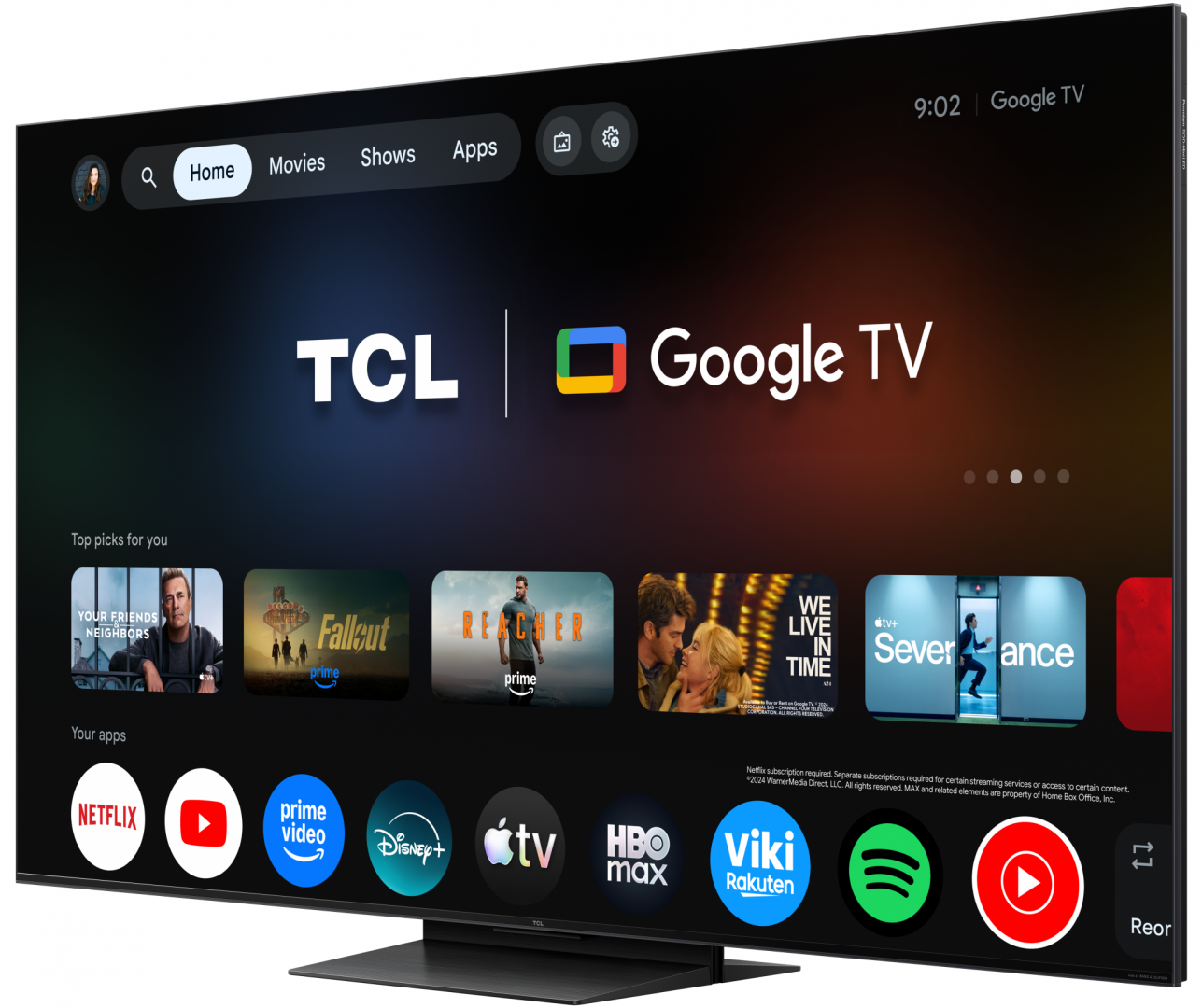 Televizor TCL SQD-MiniLed 55C8L, 139 cm, Smart Google TV, 4K - imagine 4