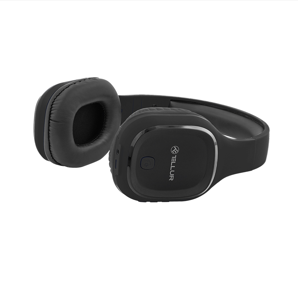 Casti Head-band Tellur Pulse, Wireless/Wired, Negru - imagine 3
