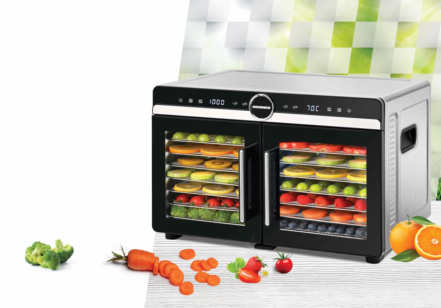 DESHIDRATOR FRUCTE SI LEGUME HEINNER DUALDRY ELITE HFD-KDDB1400BKSS - imagine 10