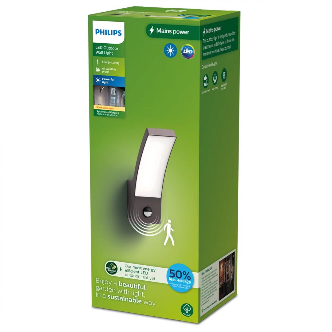 Aplica LED pentru exterior cu senzor de miscare Philips SPLAY,