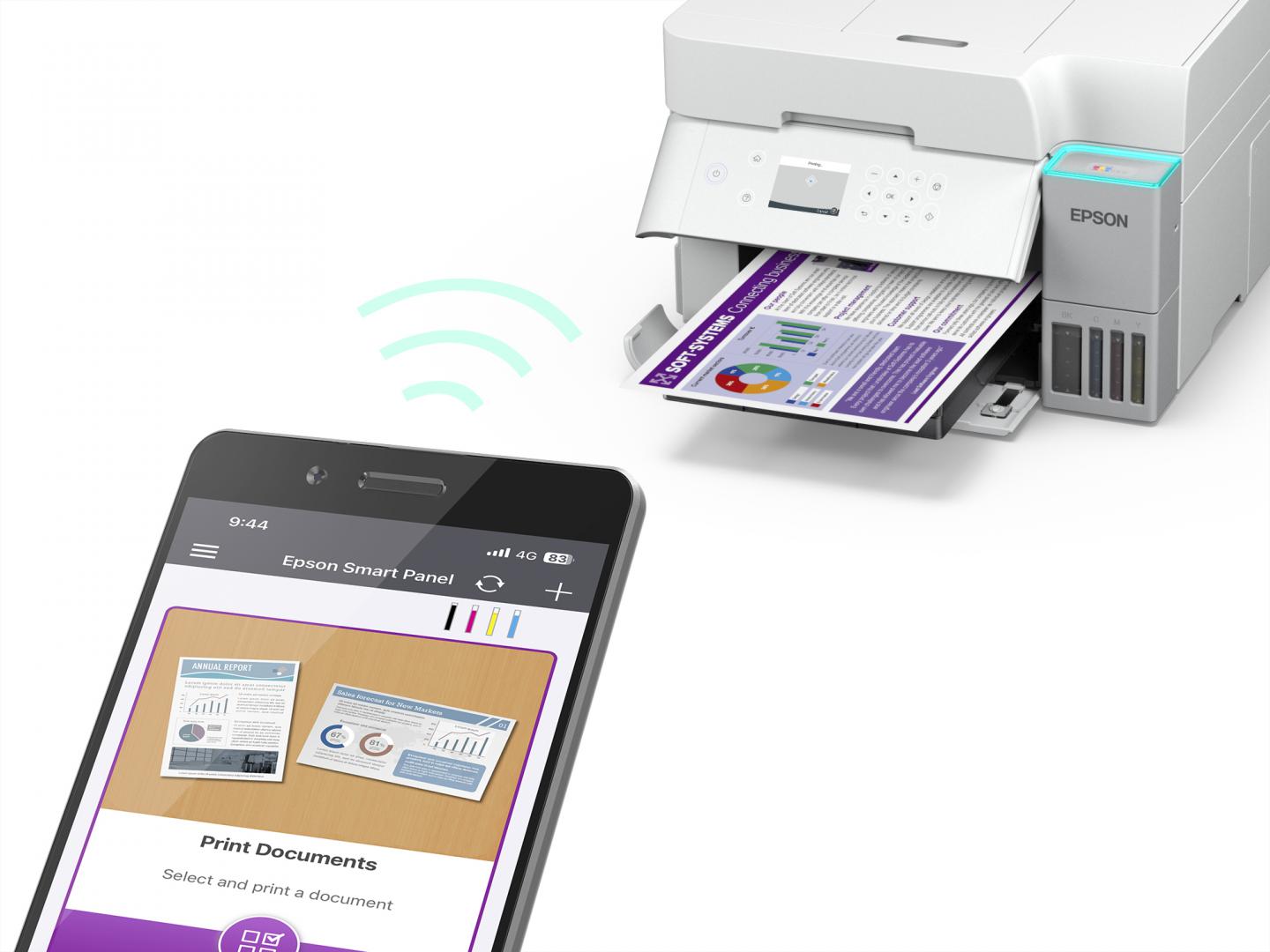 Multifunctional inkjet Epson EcoTank L6376, CISS, format A4, Color, Duplex, - imagine 4
