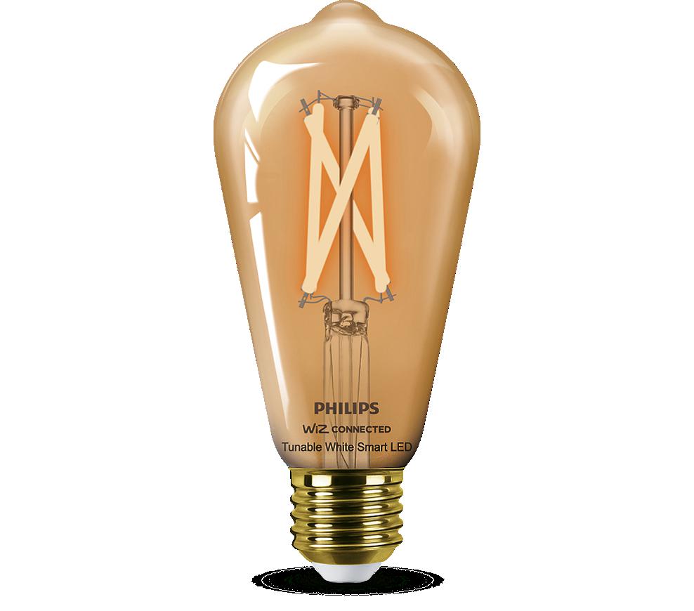 Bec LED inteligent vintage (decorativ) Philips Filament Bulb Amber ST64