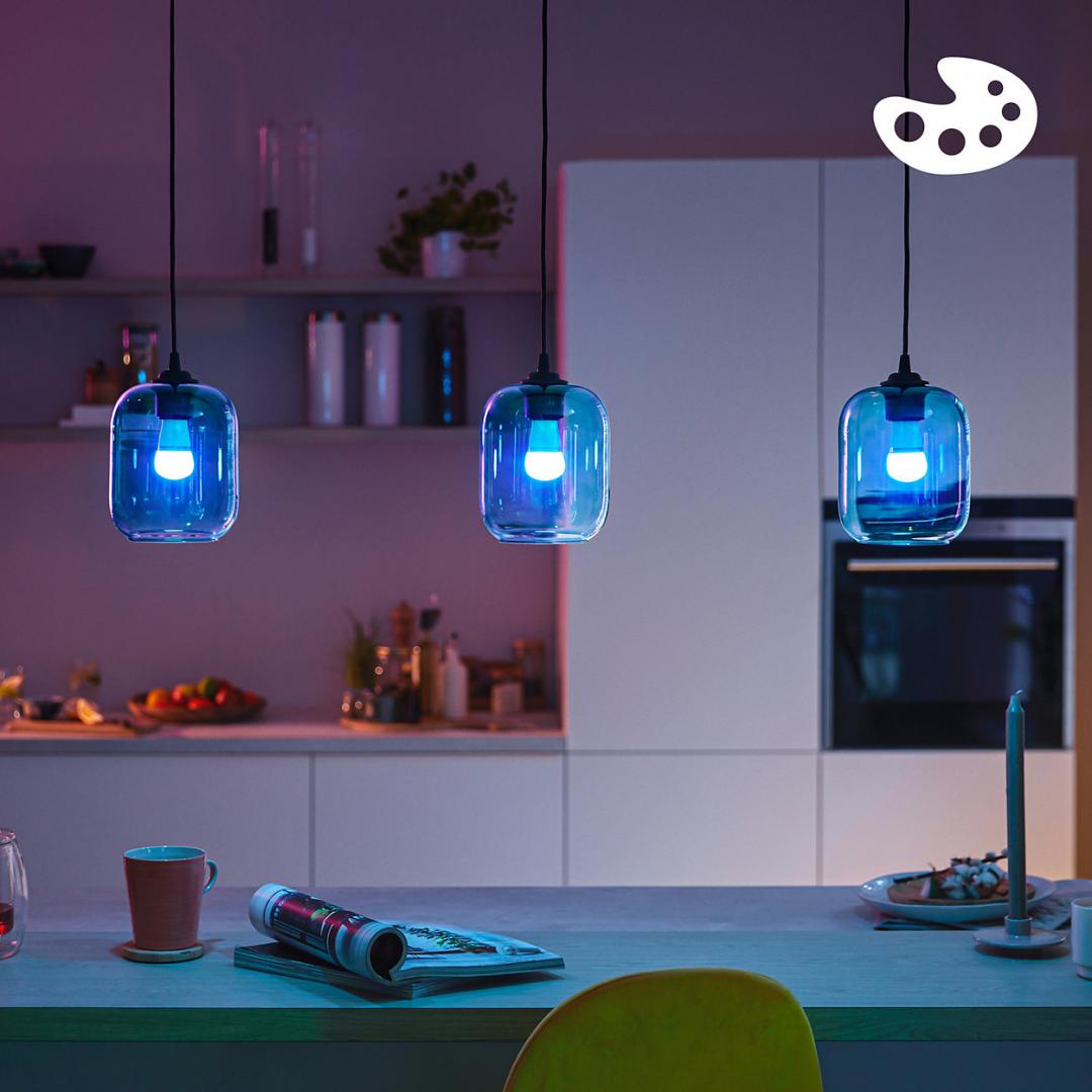 Bec LED RGB inteligent Philips Bulb P45, Wi-Fi, Bluetooth, E27, - imagine 4