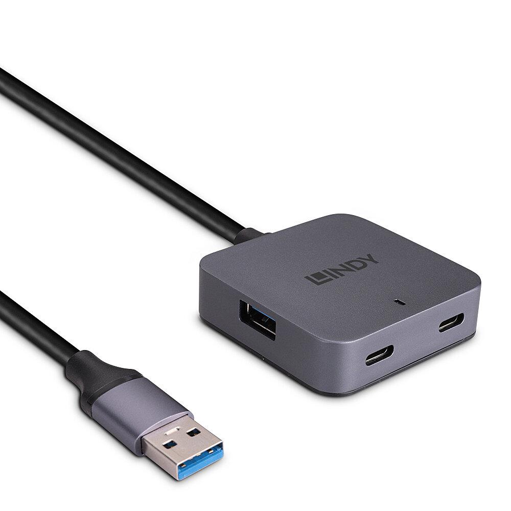 Hub USB LINDY 5m USB 3.0 Hub 4 Ports USB-A, - imagine 3