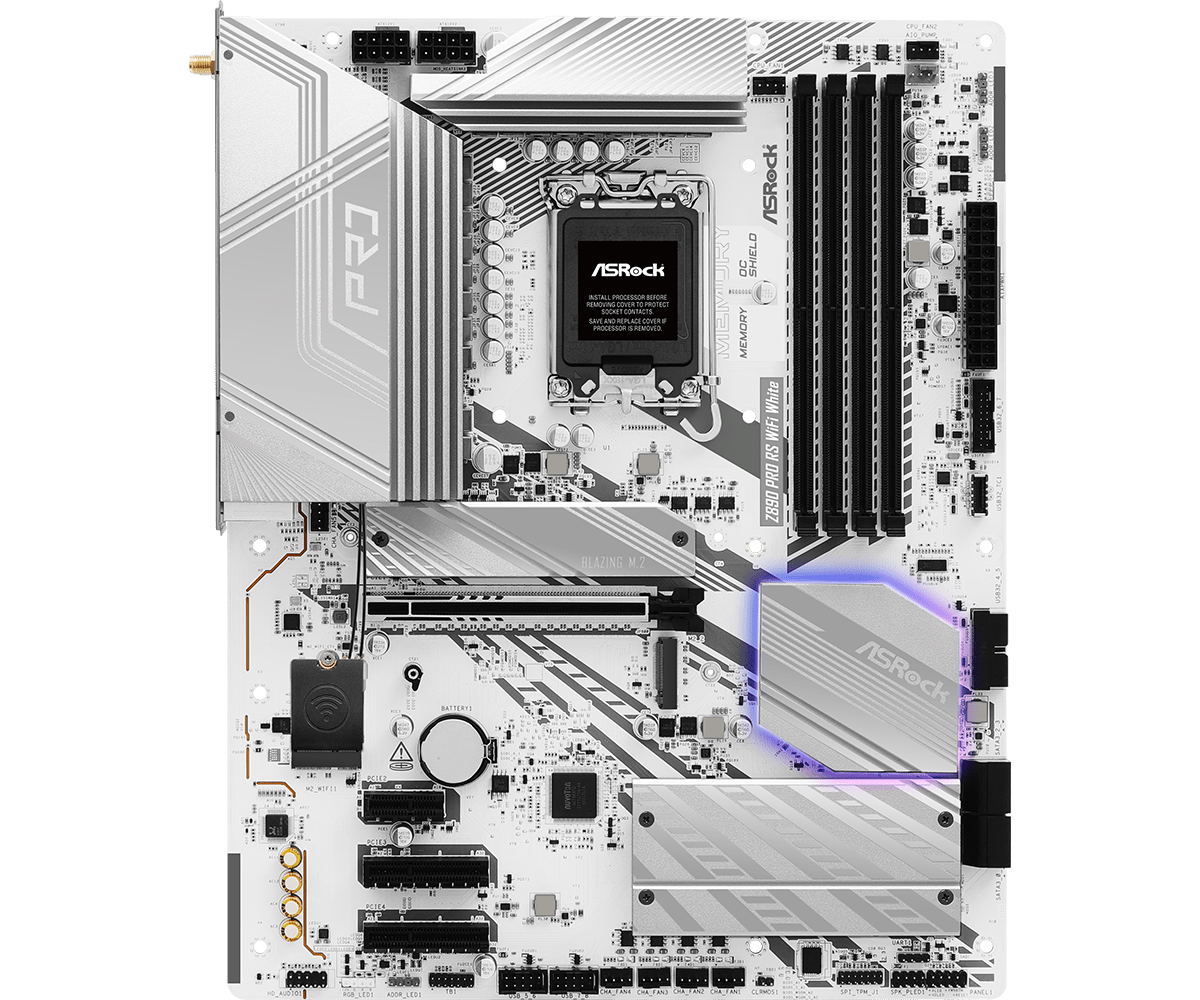 Placa de baza ASRock Z890 Pro RS WiFi White, Socket - imagine 3