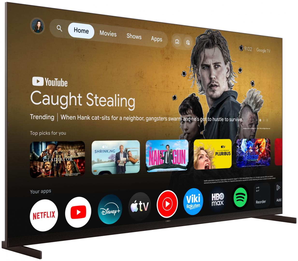 Televizor TCL SQD-MiniLed 98X11L, 248 cm, Smart Google TV, 4K - imagine 3