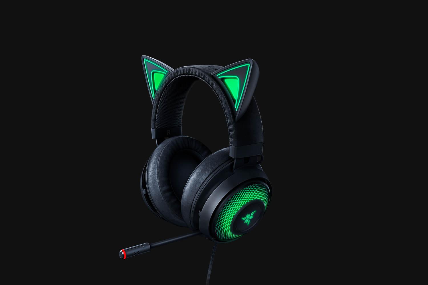 Casti Gaming Head-band Razer Kraken Kitty Edition, Wired, noise-canceling, Negru - imagine 3