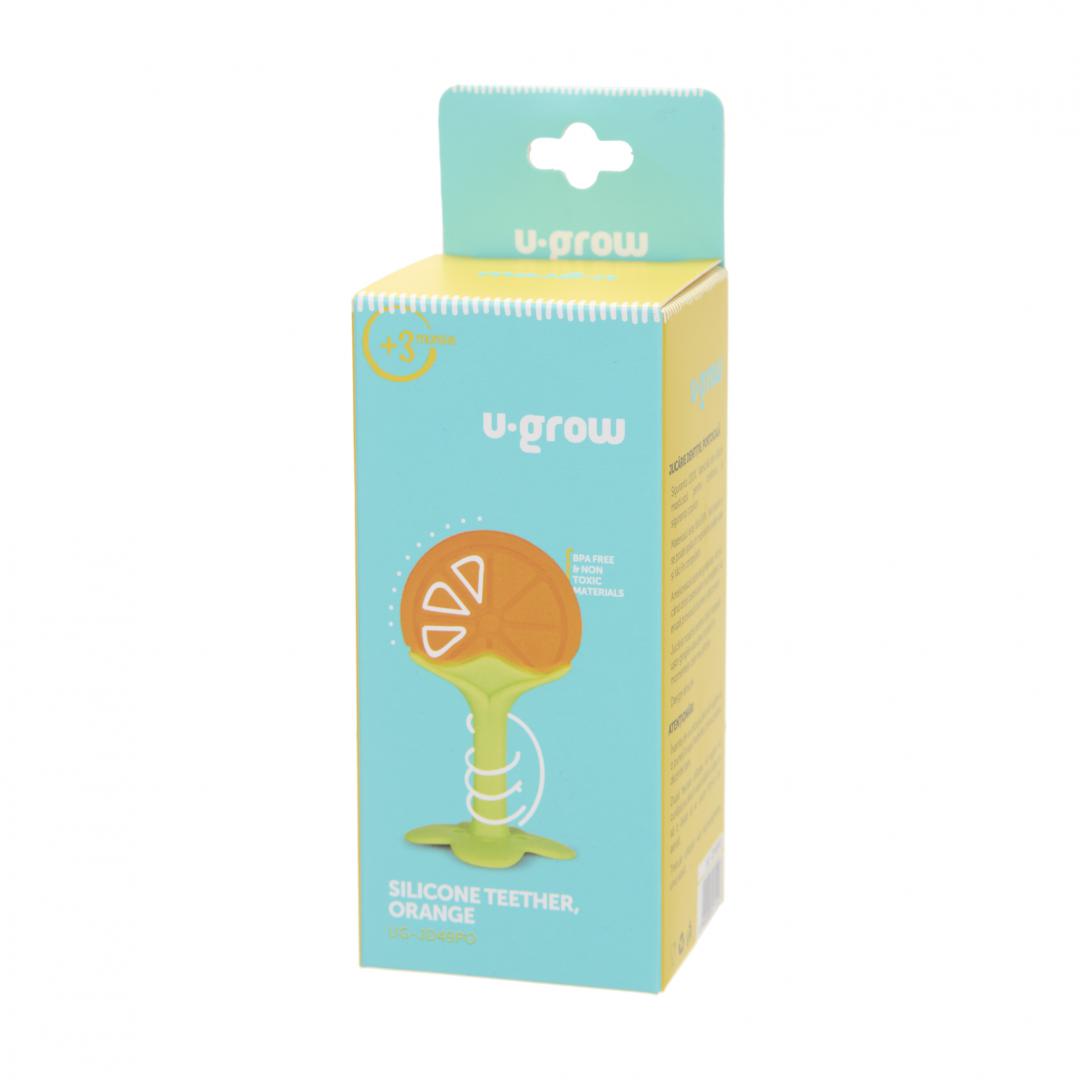 Jucarie dentitie, portocala, U-Grow - imagine 4