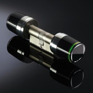 Cilindru electronic LIBRA SMART, cu knob mecanic PREMIUM, 40x40, RFID,