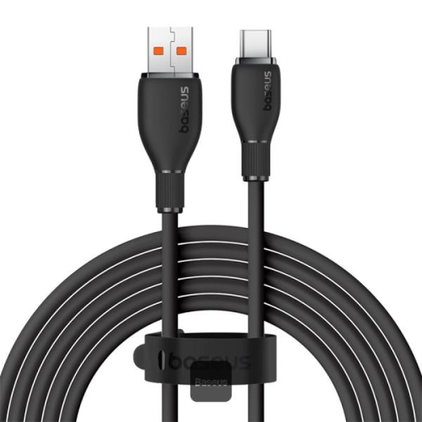 Cablu alimentare si date Baseus Pudding, interfata USB-USB-C, 100W, lungime