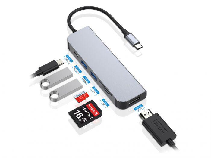 Docking station CONCEPTRONIC DONN02G, USB Type-C, 60W, Gri, 2 ani - imagine 6