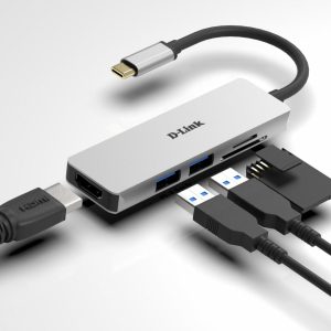 Docking station D-Link DUB-M530, USB Type-C, Aluminiu, 2 ani Garantie
