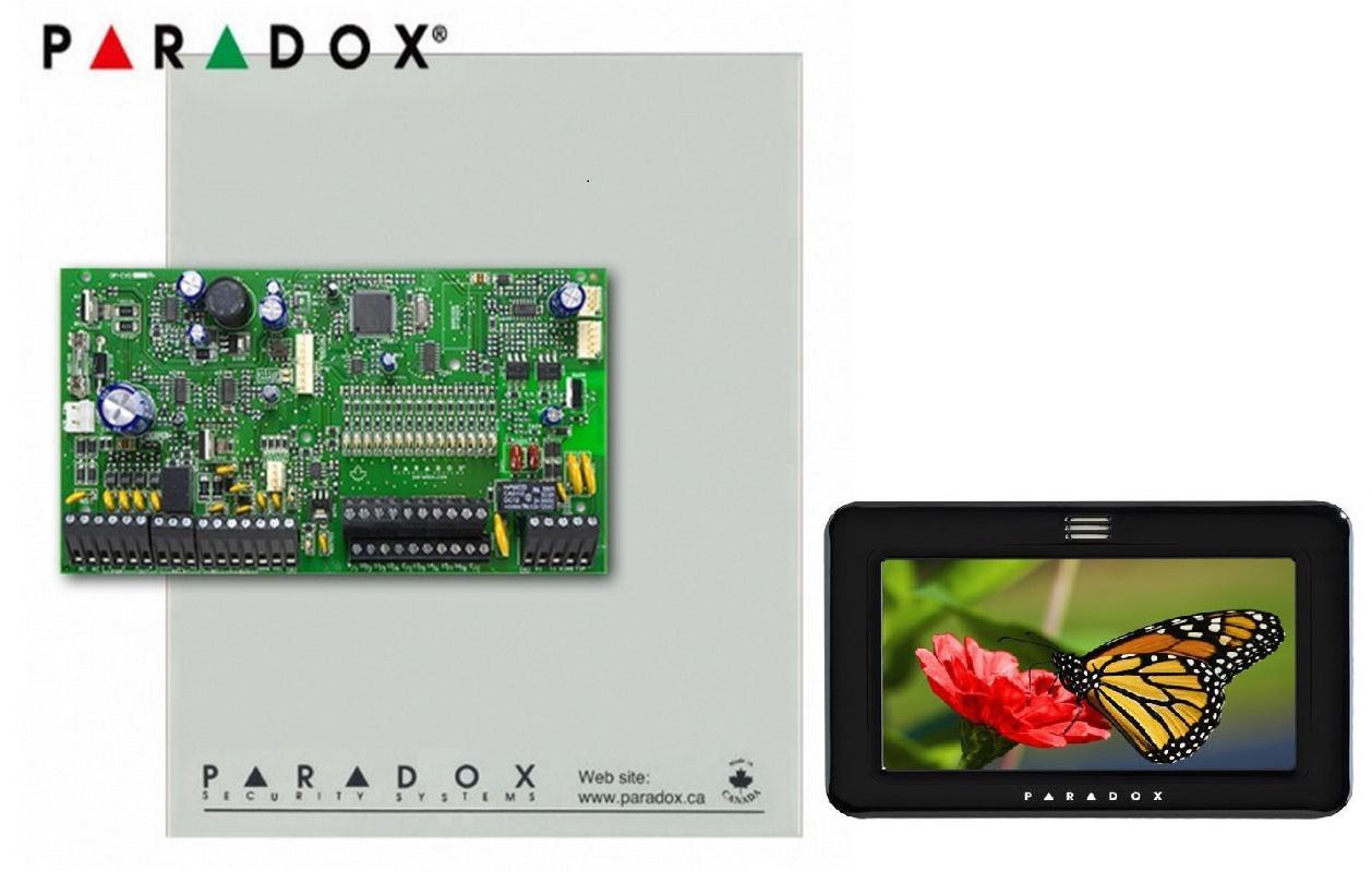 Centrala Paradox SP5500+; 5 intrări de zonă sau 10 cu