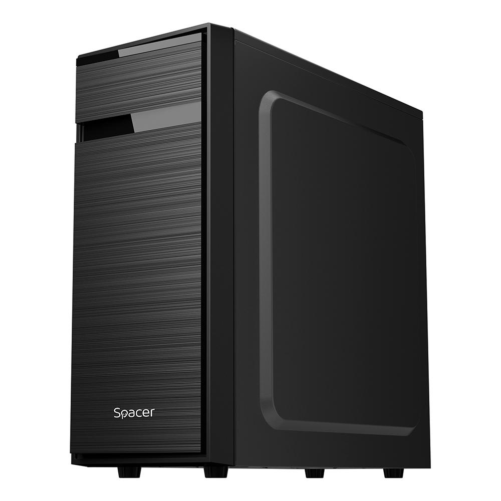 Carcasa SPACER SPCS-GC-TOP-GLASS, Mid Tower, Black - imagine 4