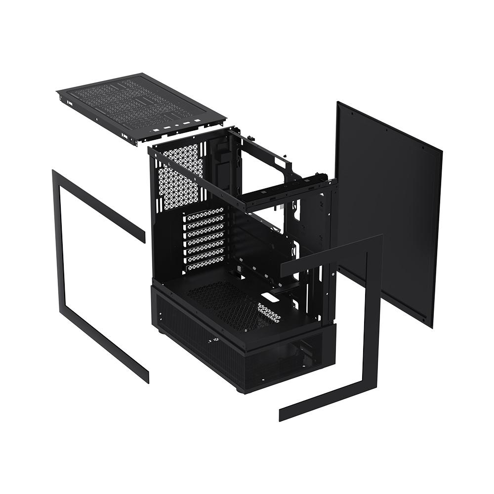 Carcasa 1st PLAYER MI7-A, RGB, Mid Tower, Black - imagine 5