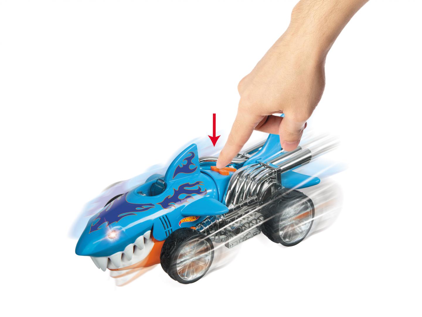 MASINA CU LUMINI SI SUNETE, SHARKRUISER, HOT WHEELS - imagine 3