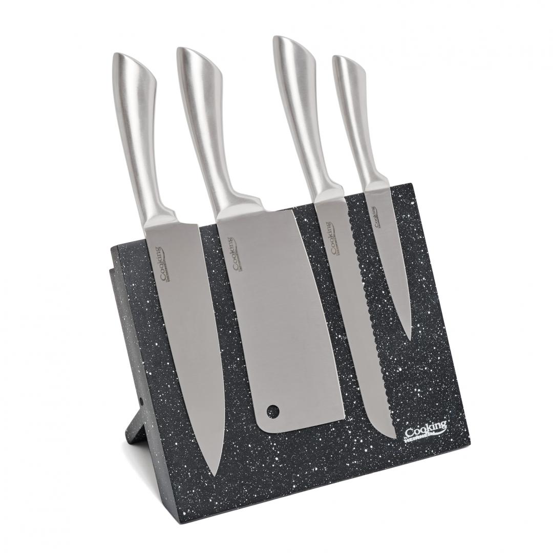 SET CUTITE DE BUCATARIE, 5 PIESE,SILVER, COOKING BY HEINNER - imagine 7