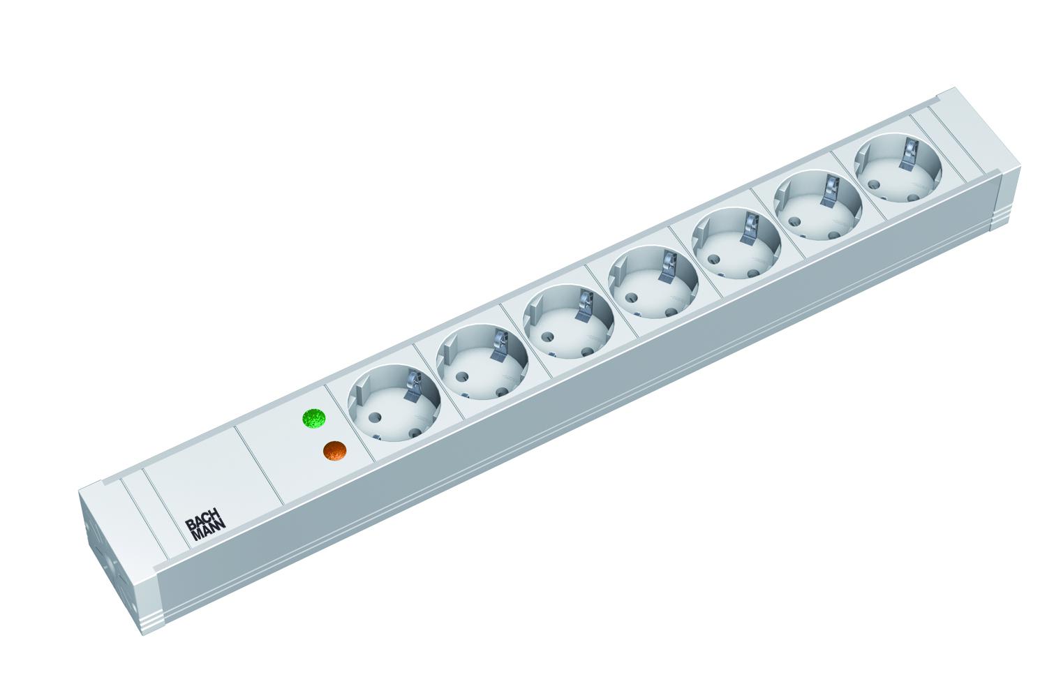 Bachmann IT PDU 7x prize Schuko,protectie supratensiune,impamantare,fara intreruptor, in Schuko,