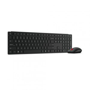 Kit Wireless tastatura si mouse Lenovo 4X31S04810, taste numerice, Negru