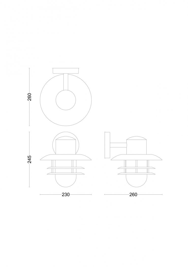 Aplica pentru exterior Philips INYMA, 1xE27, max 25W, IP44 ,245x260x230mm, - imagine 4