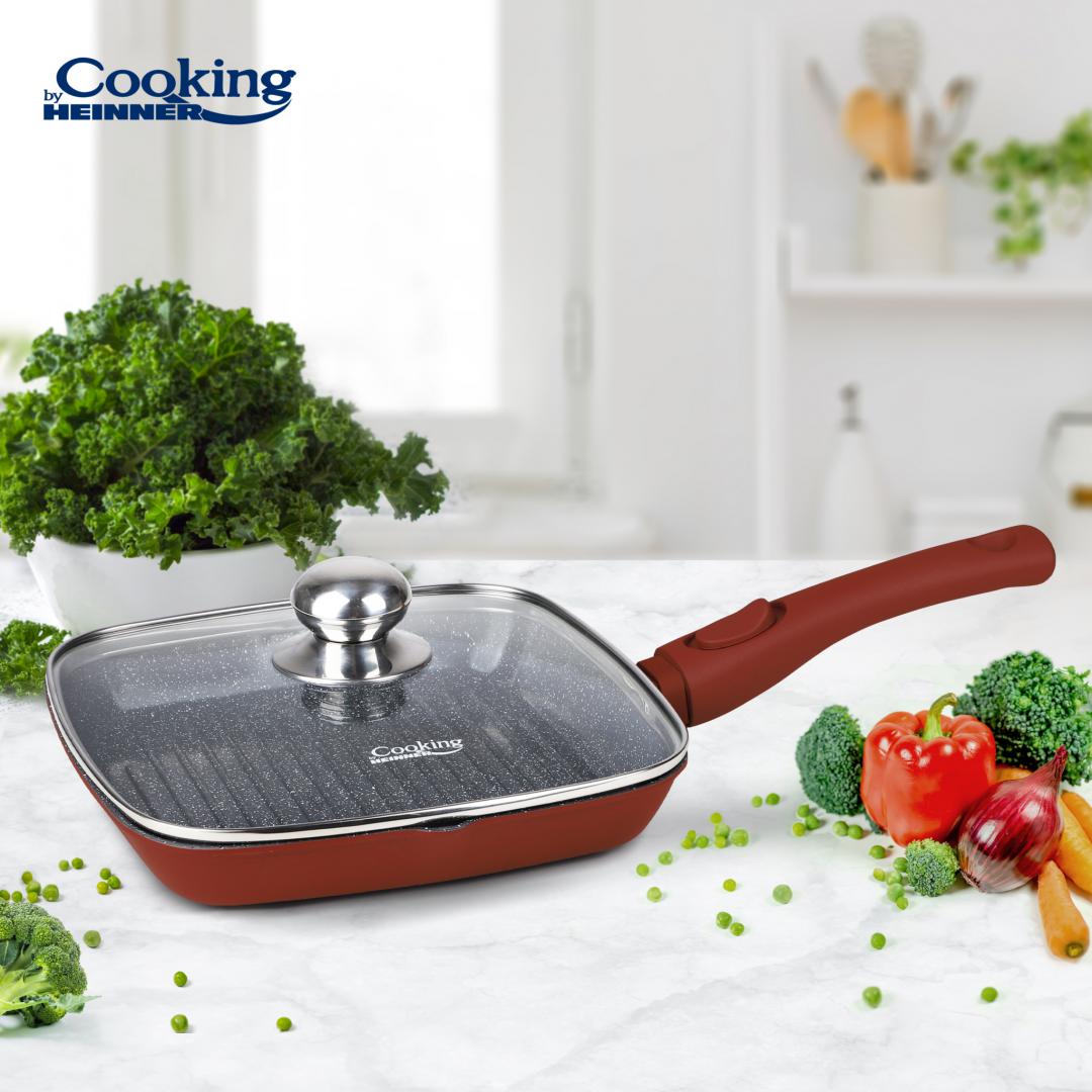 TIGAIE GRILL ALUMINIU TURNAT+CAPAC 24x4 CM,CALABRIA, COOKING BY HEINNER - imagine 7