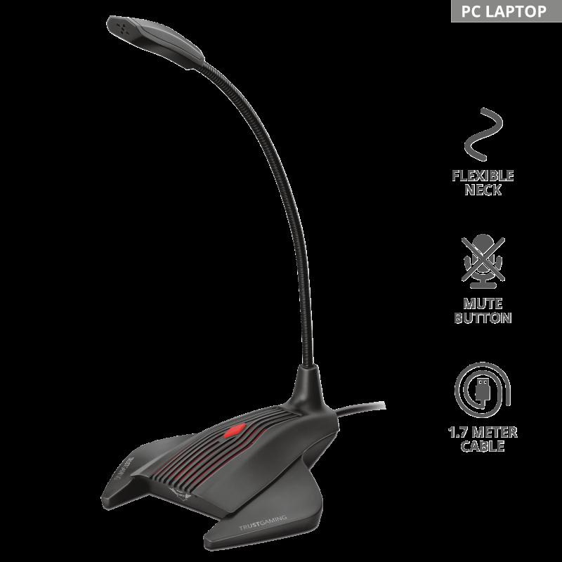 Microfon Trust GXT 239 Nepa Gaming, tip Condenser, Jack - imagine 3
