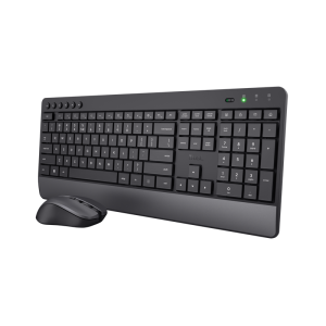Kit Wireless tastatura si mouse TRUST Trezo, taste numerice, negru
