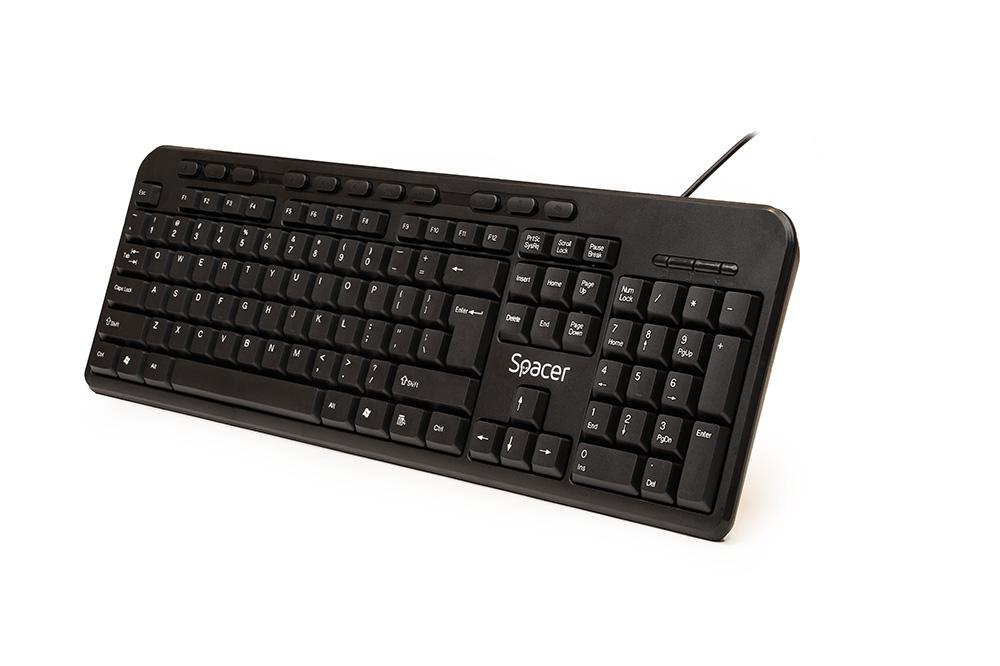 Kit Wired tastatura si mouse SPACER SPDS-1691, taste numerice, negru - imagine 4