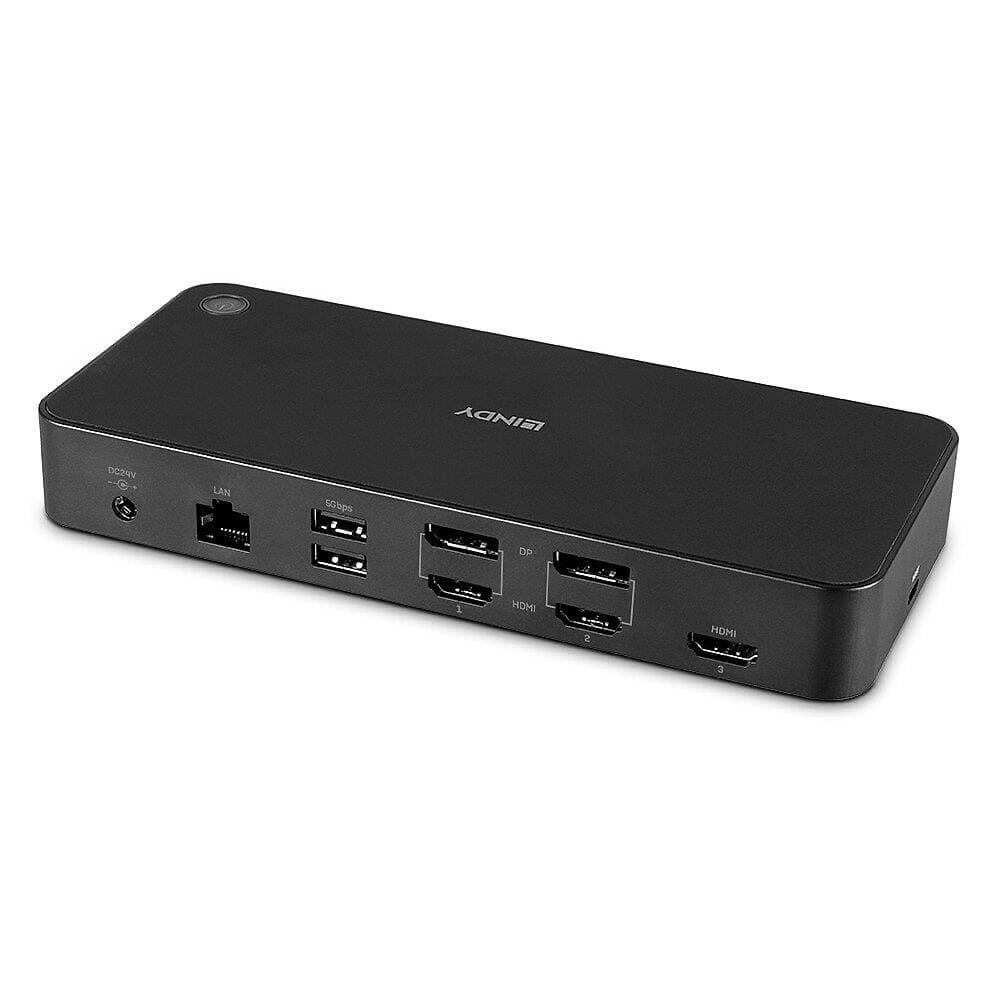 Docking station LINDY DST-Pro Universal, USB Type-C, 100W, Negru, 2 - imagine 3