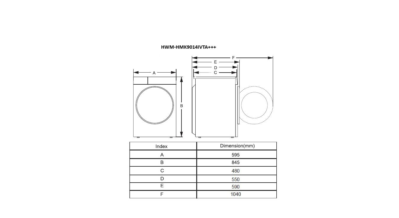 Masina de spalat rufe HEINNER HWM-HMK9014IVTA+++, 9 Kg, 1400 rpm, - imagine 8