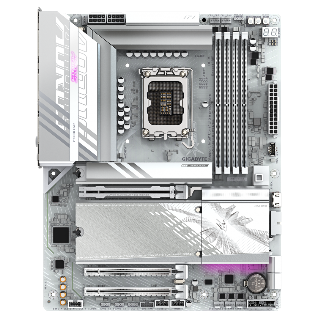 Placa de baza Gigabyte B860 AORUS ELITE WIFI7 ICE, Socket - imagine 3