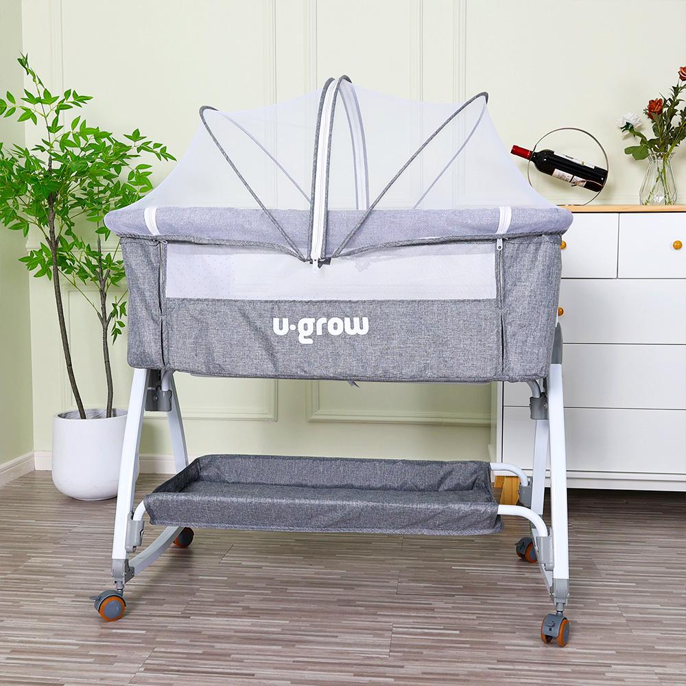 Patut 2 in 1 Co-Sleeper cu functie de leagan, U-Grow - imagine 4