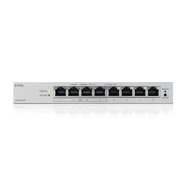 ZYXEL GS1200-8HPV3 8P 8-Port Gigabit PoE Web-Managed Switch - imagine 5