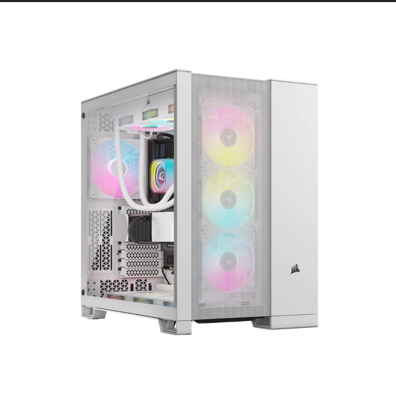 Carcasa CORSAIR 6500D AIRFLOW, RGB, Mid Tower, White