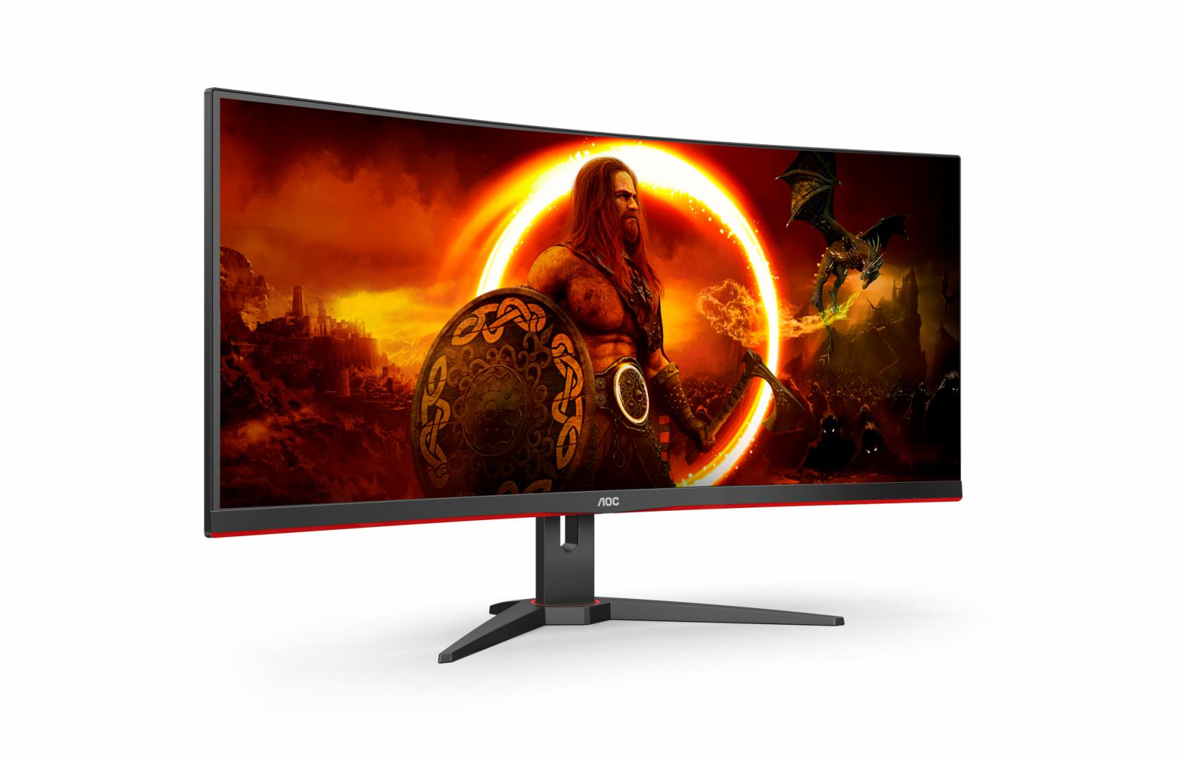 Monitor Gaming AOC CU34G2XE/BK, 34", 3440 x 1440 pixeli, Black, - imagine 4