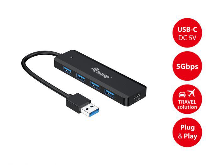 Hub USB EQUIP 4-Port USB 3.2 Gen 1 Hub with - imagine 4