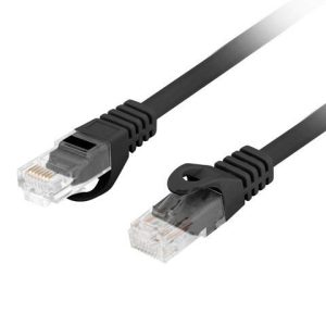 Patch cord Cat.6 UTP LSZH Cu 0,25 m negru, Fluke