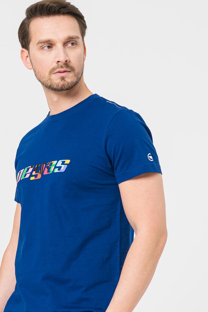 TRICOU LOGO MULTICOLOR BARBATI ROYAL BLUE-L - imagine 6
