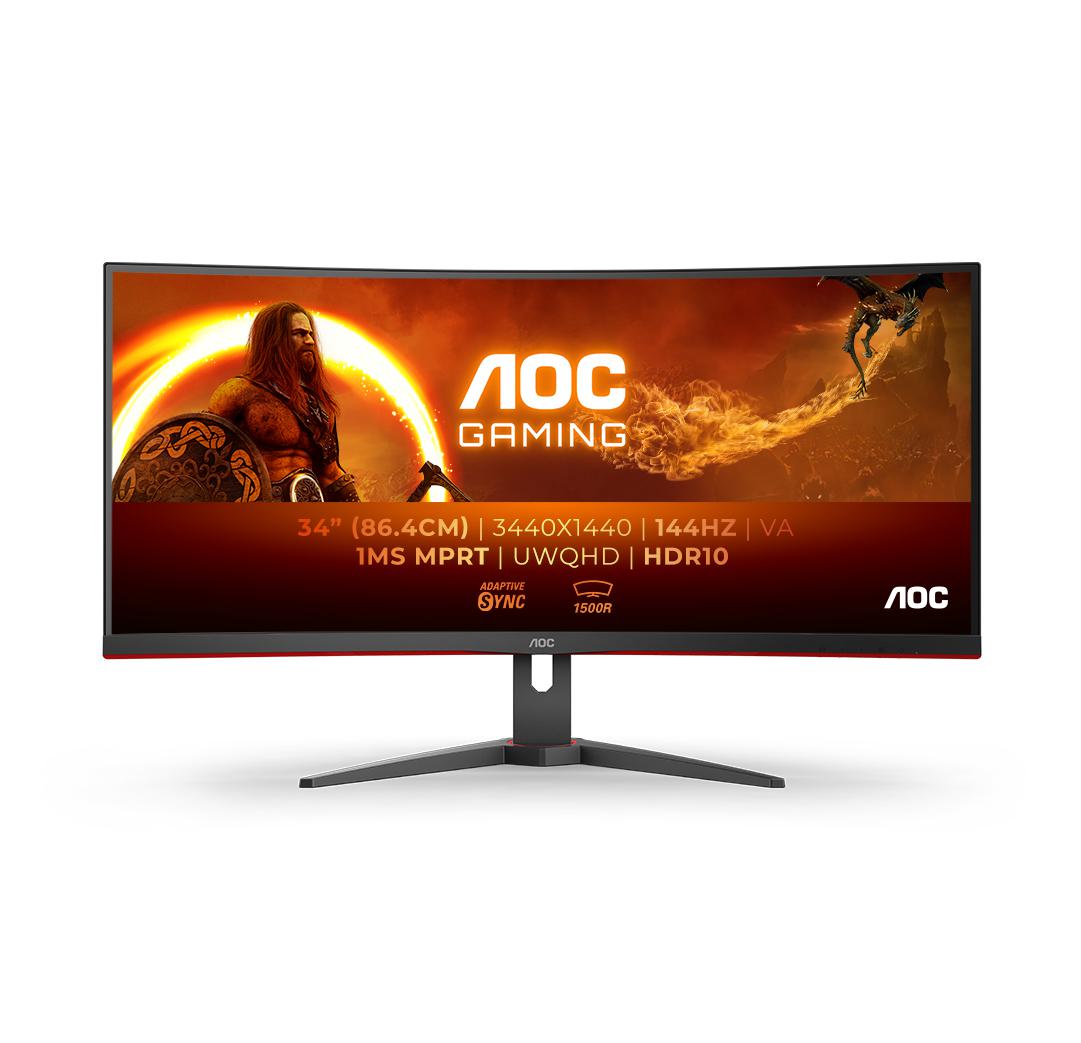 Monitor Gaming AOC CU34G2XE/BK, 34", 3440 x 1440 pixeli, Black,