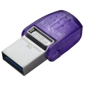 Memorie USB Kingston microDuo 3C 256 GB, USB 3.0, Purpuriu