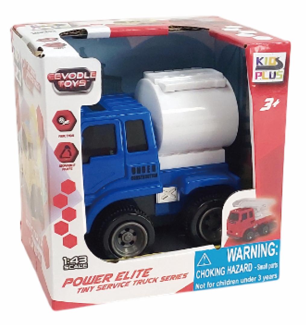 VEHICULE CU FRICTIUNE, SCARA 1/43, 10CM, AUTOCISTERNA ALBASTRA - imagine 3