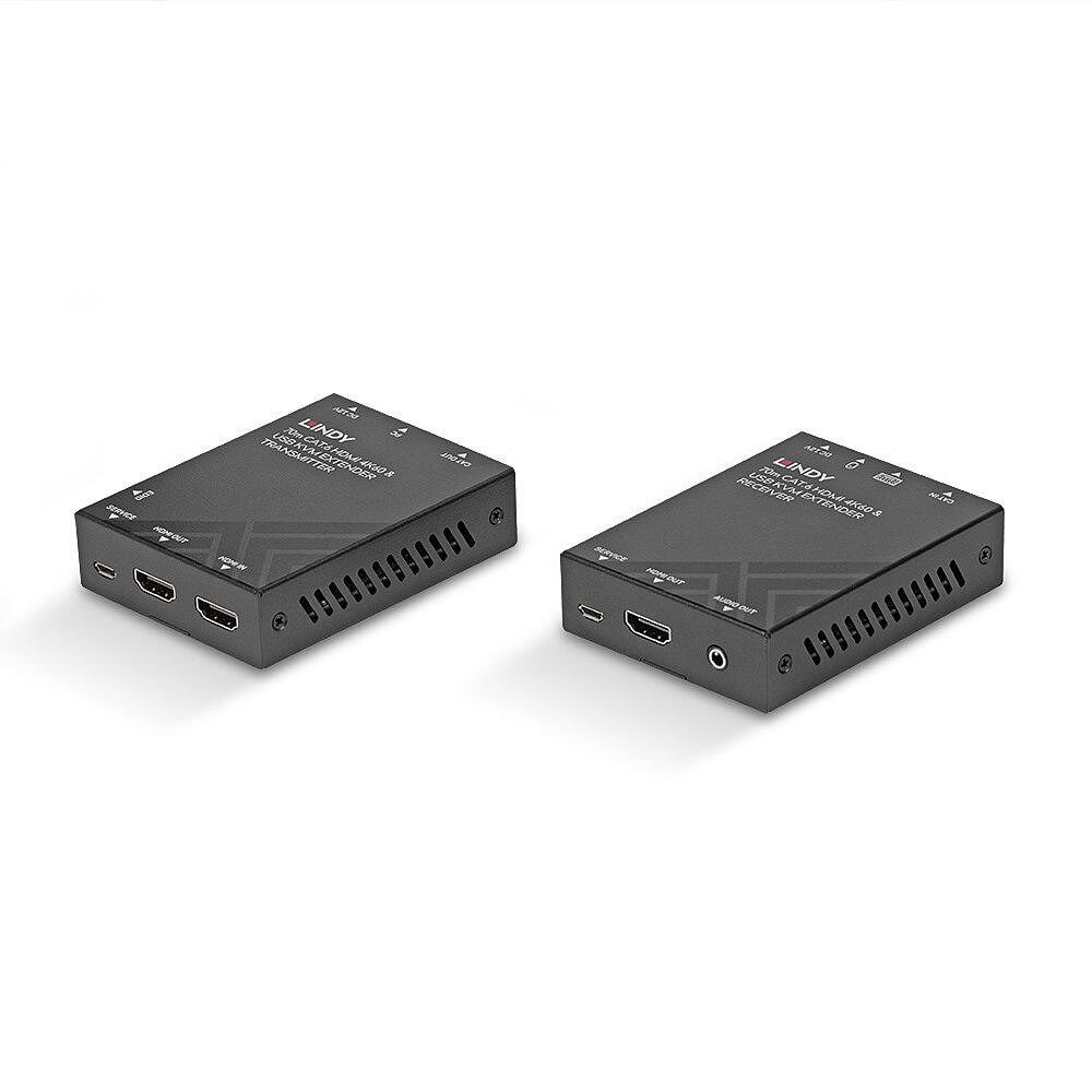Lindy Cat.6 HDMI 4k60 KVM Extender, distanta maxima 70m latime - imagine 3