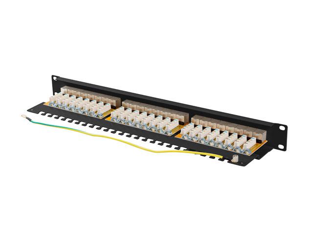 Patch panel 24 porturi 1U 19" Cat.6A FTP cu organizator - imagine 3