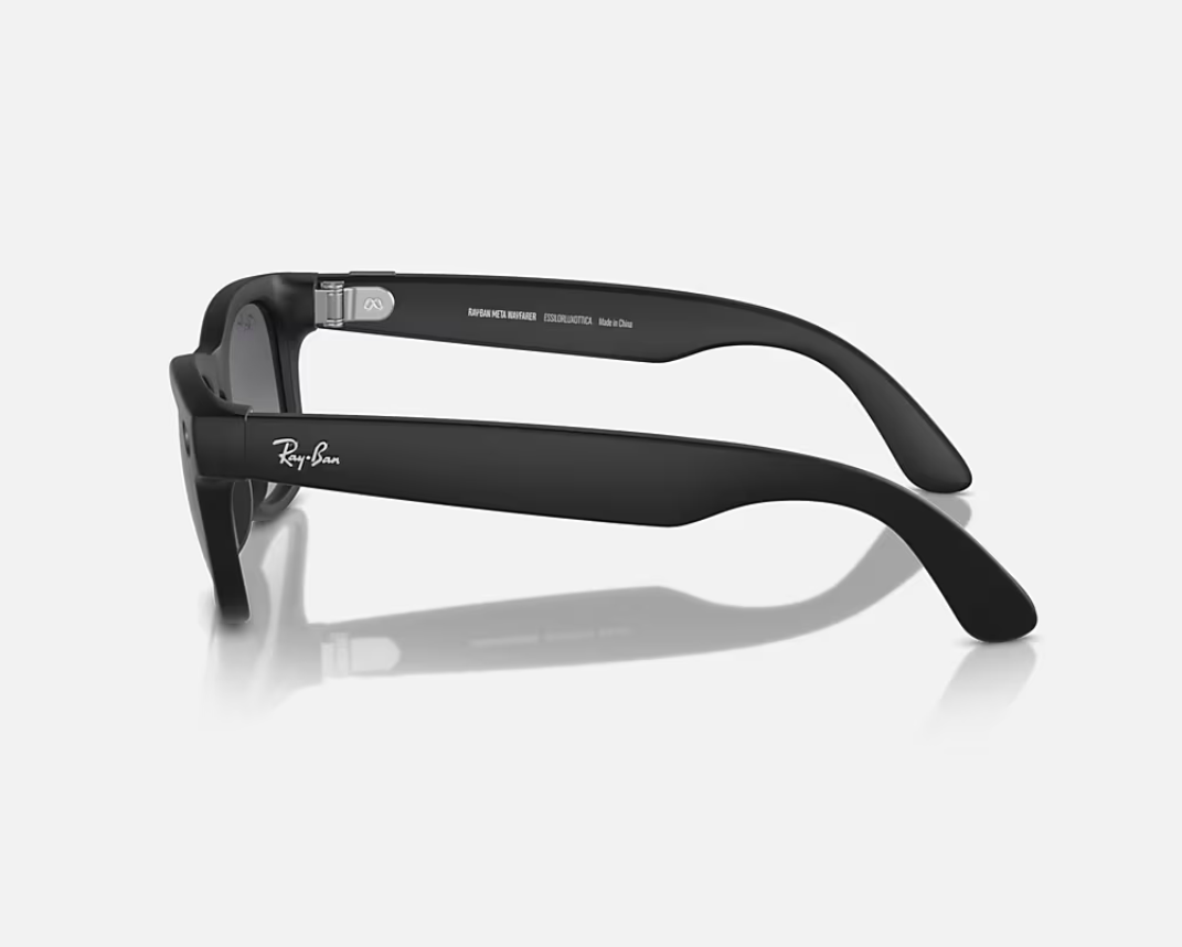 Ray-Ban Meta Wayfarer AI Glasses Matte Black/Polar Gradient Graphite (Large) - imagine 5