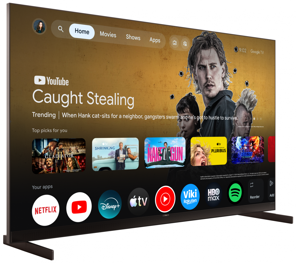 Televizor TCL SQD-MiniLed 75X11L, 189 cm, Smart Google TV, 4K - imagine 3