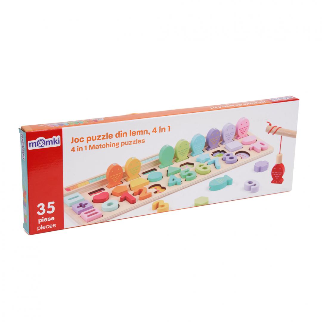 JOC PUZZLE DIN LEMN, 4 IN 1, 35 DE PIESE, - imagine 4